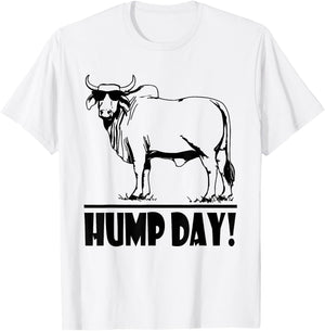 Zebu Cattle, Brahma Bulls, Funny Hump Day Meme, Bovine Meat T-Shirt - T-Shirt | White