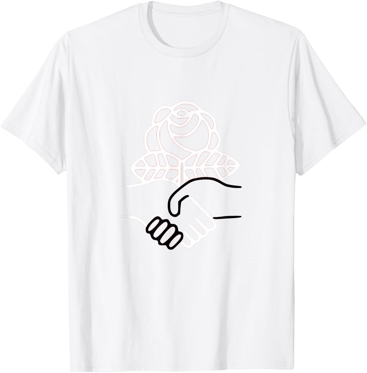 Democratic Socialists of America Handshake by DSA Gear T-Shirt - T-Shirt | White