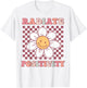 Radiate Positivity Cute Groovy Happy Daisy Flower Positivity T-Shirt - T-Shirt | White
