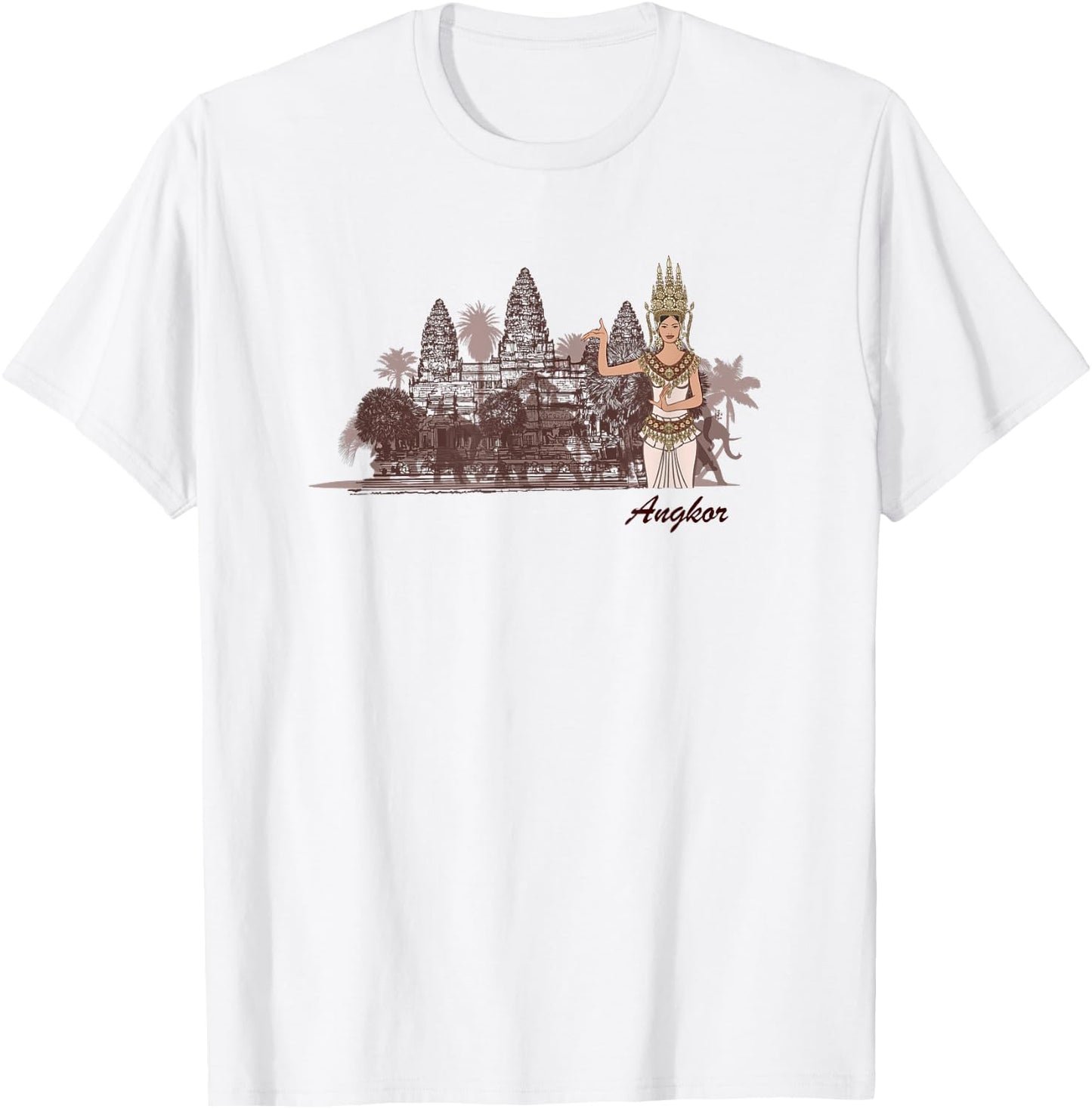 Apsara Angkor Wat Cambodia T-Shirt - T-Shirt | White