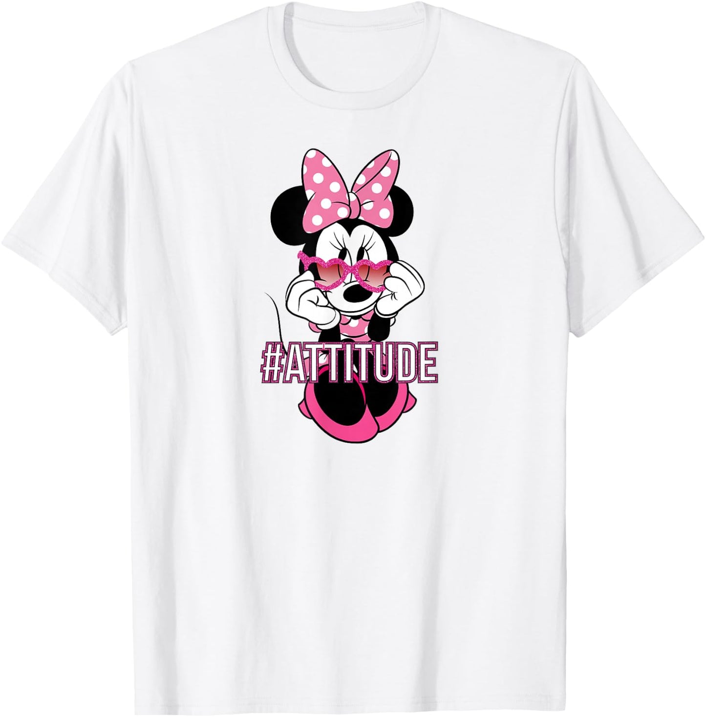 Minnie Mouse - Attitude Heart Sunglasses T-Shirt - T-Shirt | White