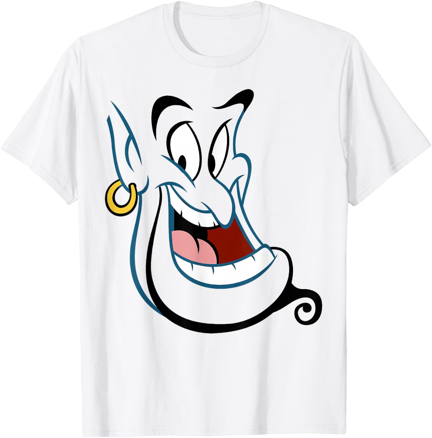 Disney Aladdin Genie Big Face Costume T-Shirt - T-Shirt | White