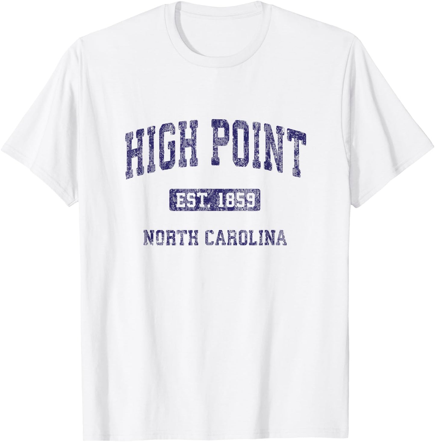 High Point North Carolina NC Vintage Athletic Sports Design T-Shirt - T-Shirt | White