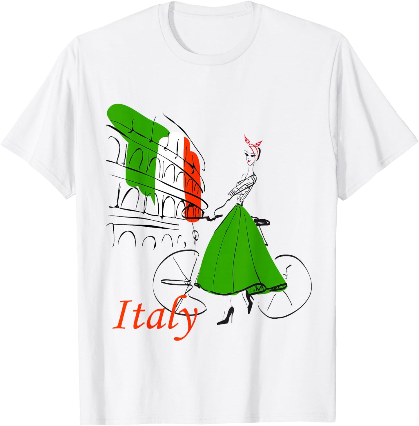 Italy t Shirt, Rome Women,Women T-Shirt - T-Shirt | White