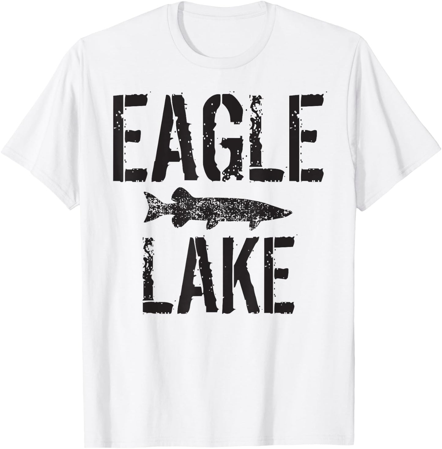 Eagle Lake Muskie Fishing Muskellunge Gift T-Shirt - T-Shirt | White
