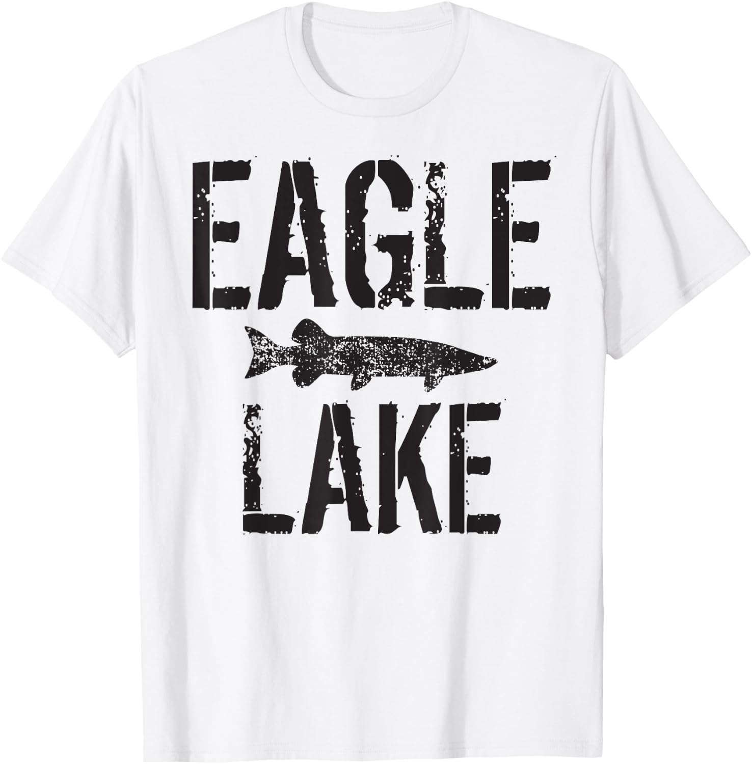 Eagle Lake Muskie Fishing Muskellunge Gift T-Shirt - T-Shirt | White