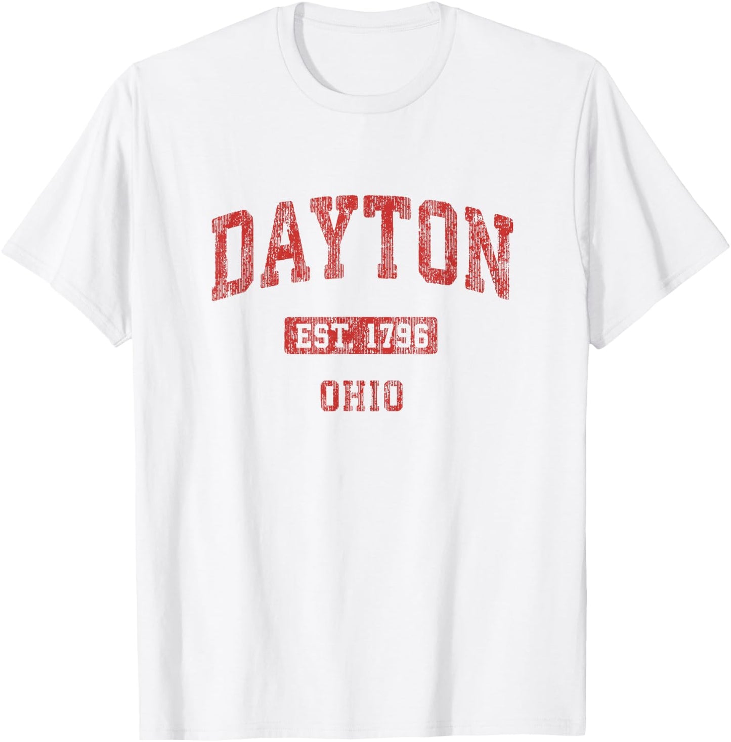 Dayton Ohio OH Vintage Athletic Sports Design T-Shirt - T-Shirt | White