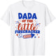 Dada of The Little Firecracker Fourth of July Birthday T-Shirt - T-Shirt | White