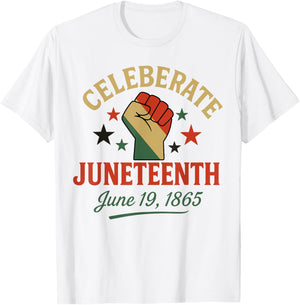 Celebrate Juneteenth 1865 African Pride Celebration T-Shirt - T-Shirt | White