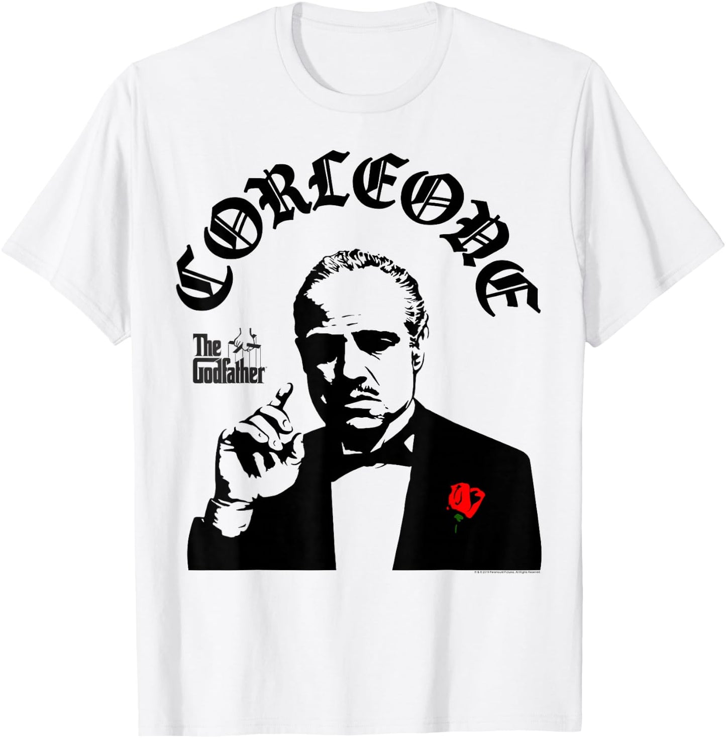The Godfather Corleone Black And White Portrait T-Shirt - T-Shirt | White