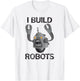 I Build Robots Faded Grunge T-Shirt - T-Shirt | White