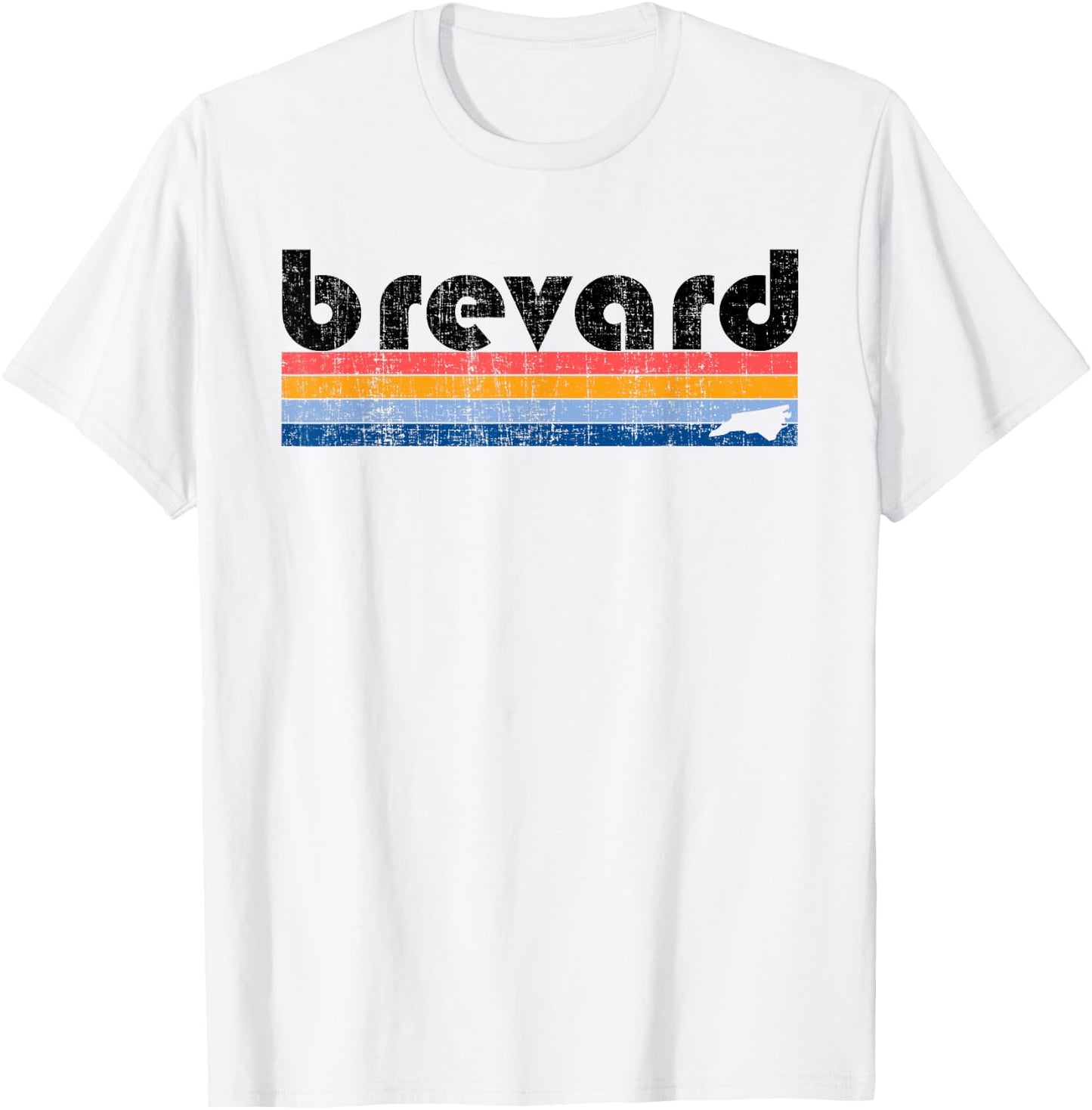 Vintage 80s Style Brevard NC T-Shirt - T-Shirt | White