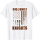 Mount View Knights God. Family. Vintage USA Flag T-Shirt - T-Shirt | White