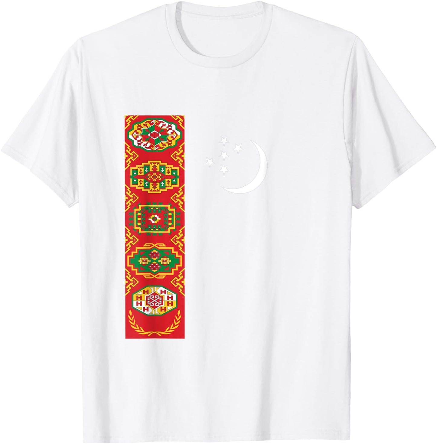 Turkmenistan Flag Turkmenistan Baydagy Flags Gift Men Women T-Shirt - T-Shirt | White