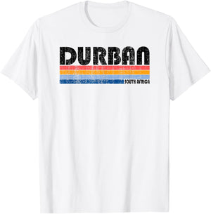 Vintage 70s 80s Style Durban, South Africa T-Shirt - T-Shirt | White