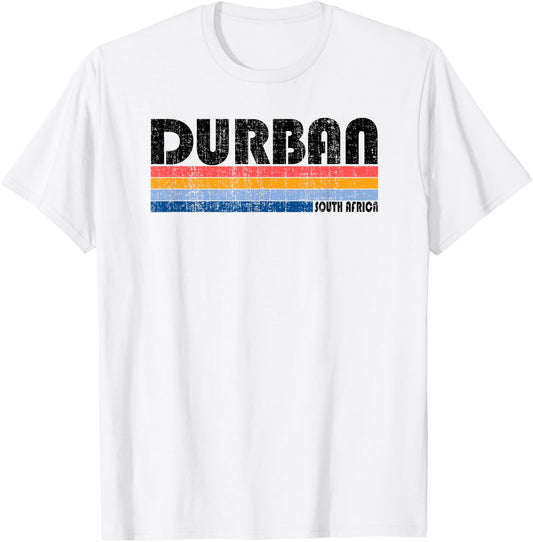 Vintage 70s 80s Style Durban, South Africa T-Shirt - T-Shirt | White