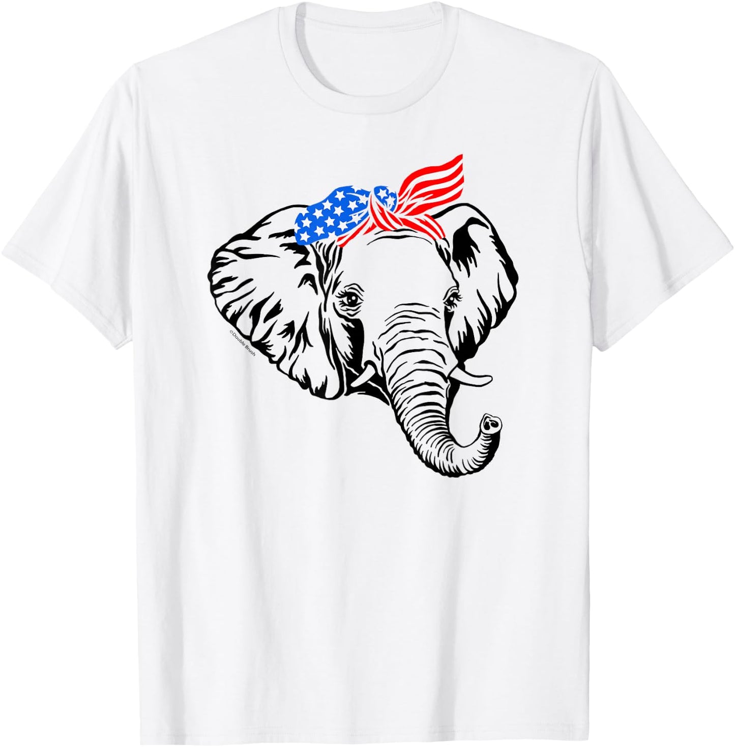 Patriotic Elephant July 4th Vote Republican Party Support T-Shirt - T-Shirt | White