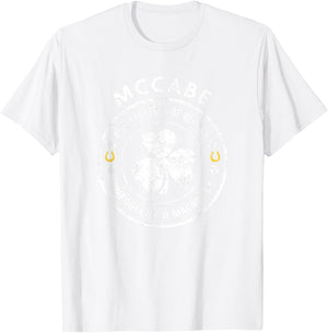 McCabe Irish Family Name T-Shirt - T-Shirt | White