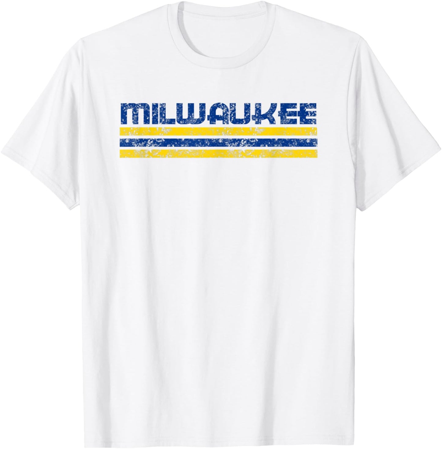 Milwaukee Wisconsin Retro Vintage Weathered T-Shirt - T-Shirt | White