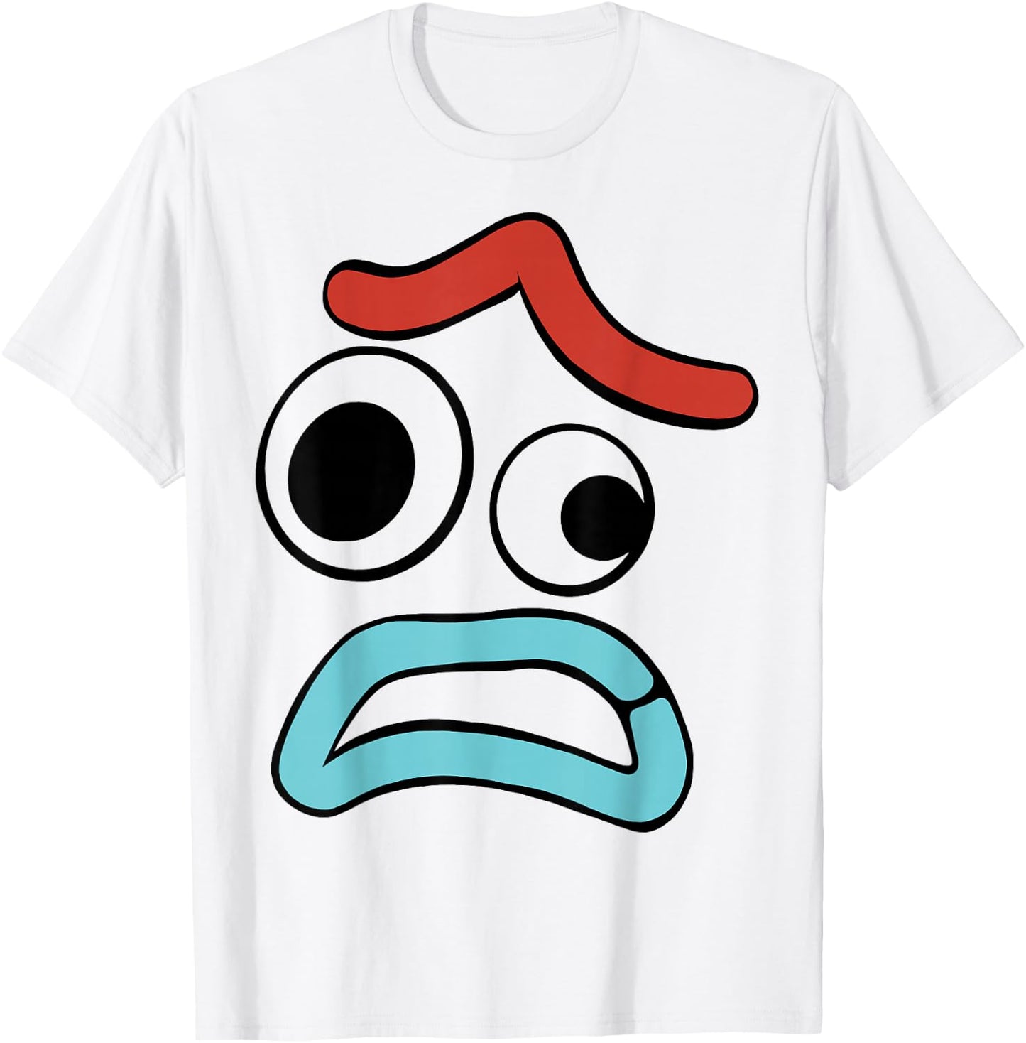 Disney Pixar Toy Story 4 Forky Large Upset Face T-Shirt - T-Shirt | White