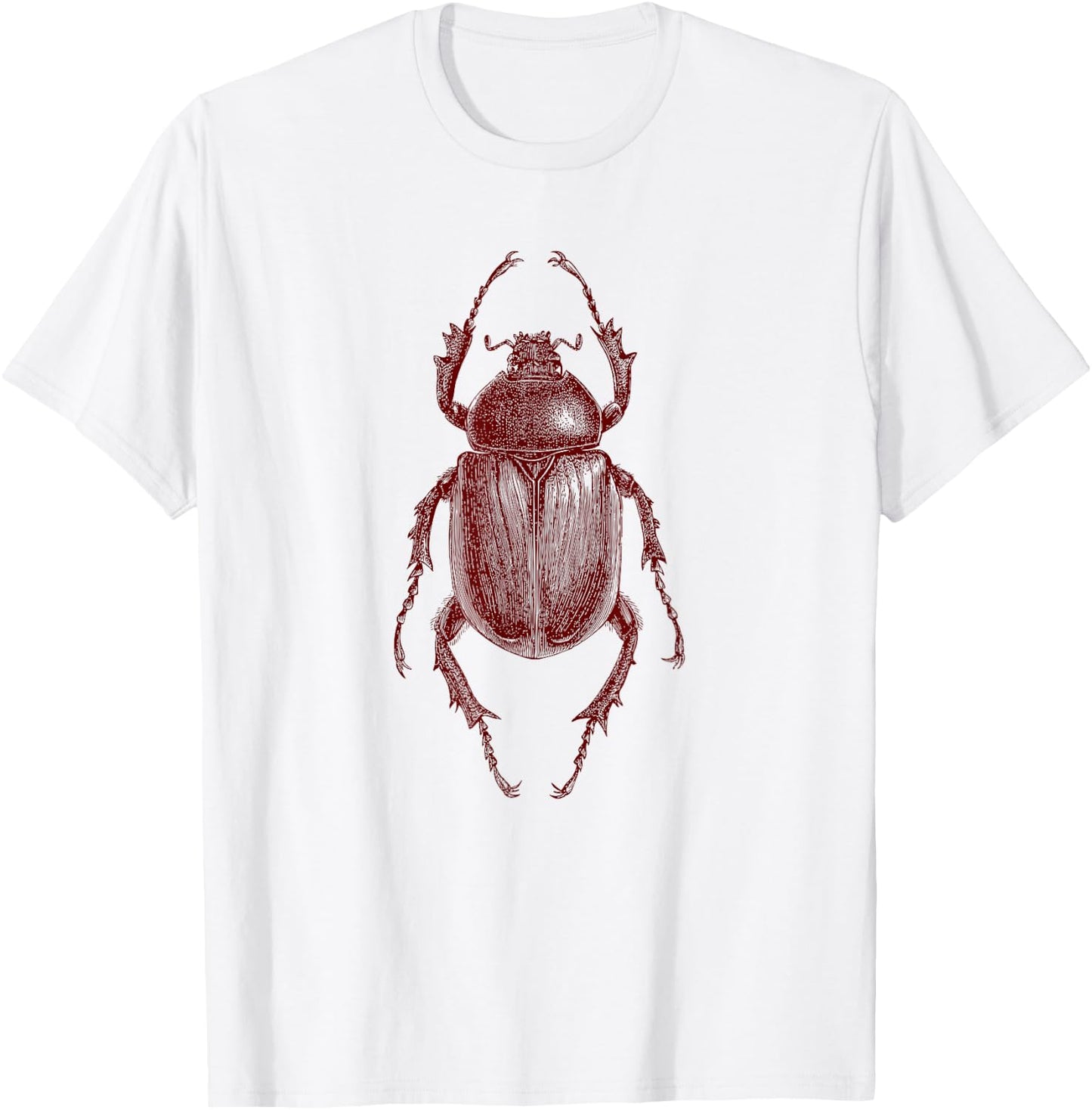 Insect Retro Vintage Bug Illustration Graphics - Beetle T-Shirt - T-Shirt | White