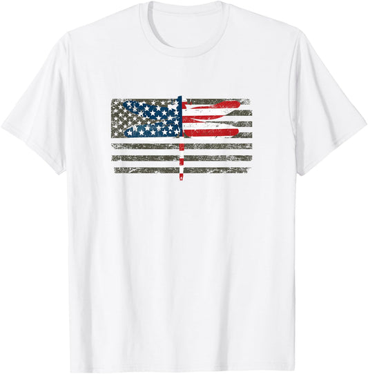 4th of July Dragonfly Patriotic US American Flag Kids Men T-Shirt - T-Shirt | White