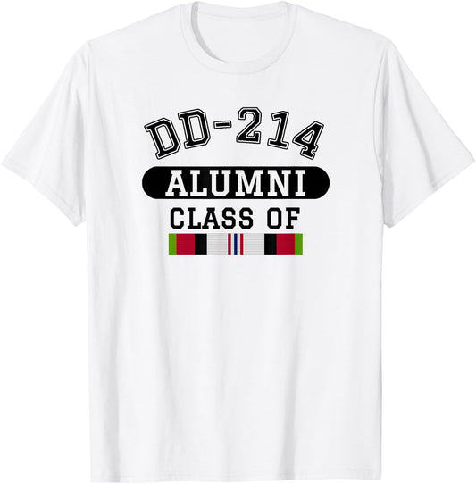 DD-214 Alumni Class of OEF Afghanistan Veteran Pride T-Shirt - T-Shirt | White