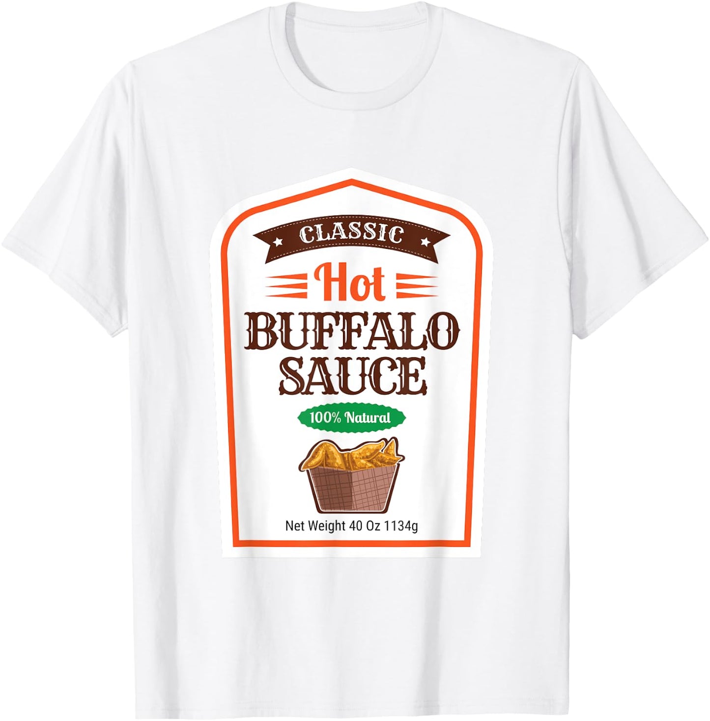 Buffalo Sauce Matching Halloween Costume Group Halloween T-Shirt - T-Shirt | White