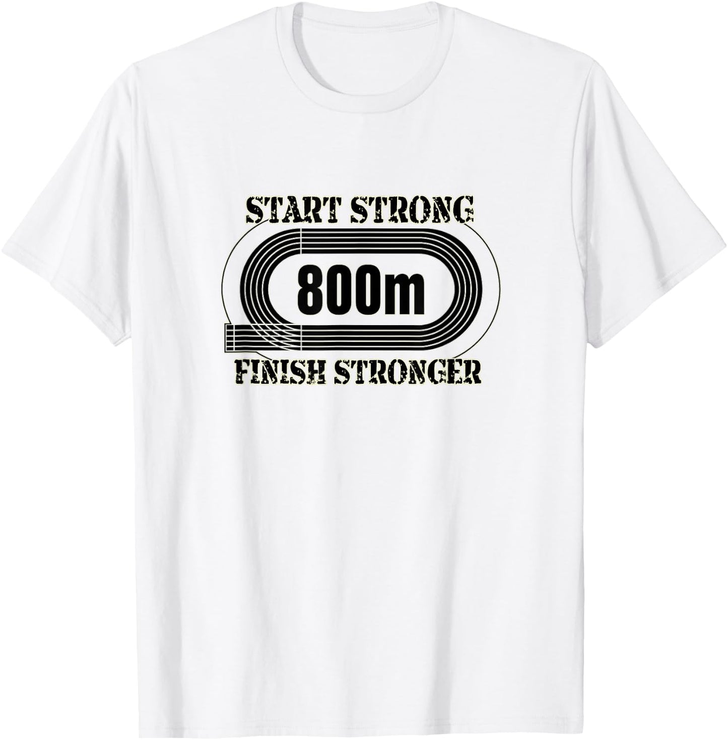 800 Meter Runner, Middle Distance Track Shirt T-Shirt - T-Shirt | White