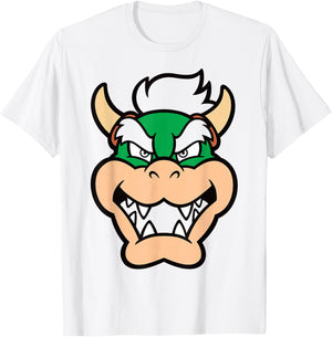 Nintendo Super Mario Bowser Large Face Chest Portrait T-Shirt - T-Shirt | White