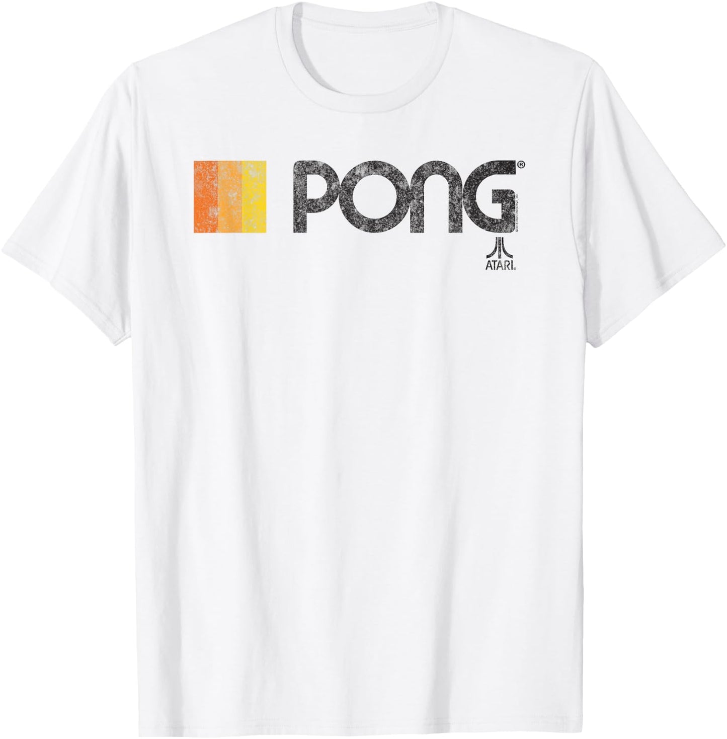 ATARI PONG Classic Video Game Retro Logo T-Shirt - T-Shirt | White