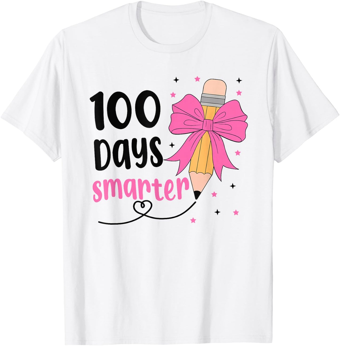 100 Days Smarter 100th Day of School Toddlers Girls Kids T-Shirt - T-Shirt | White