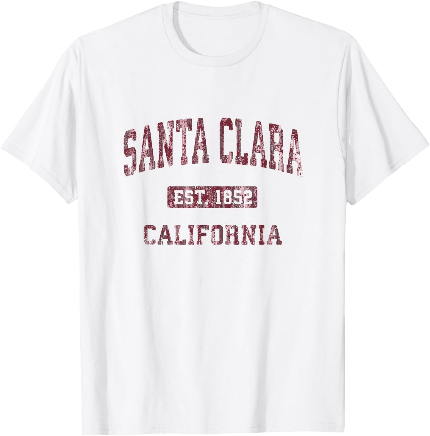 Santa Clara California CA Vintage Athletic Sports Design T-Shirt - T-Shirt | White