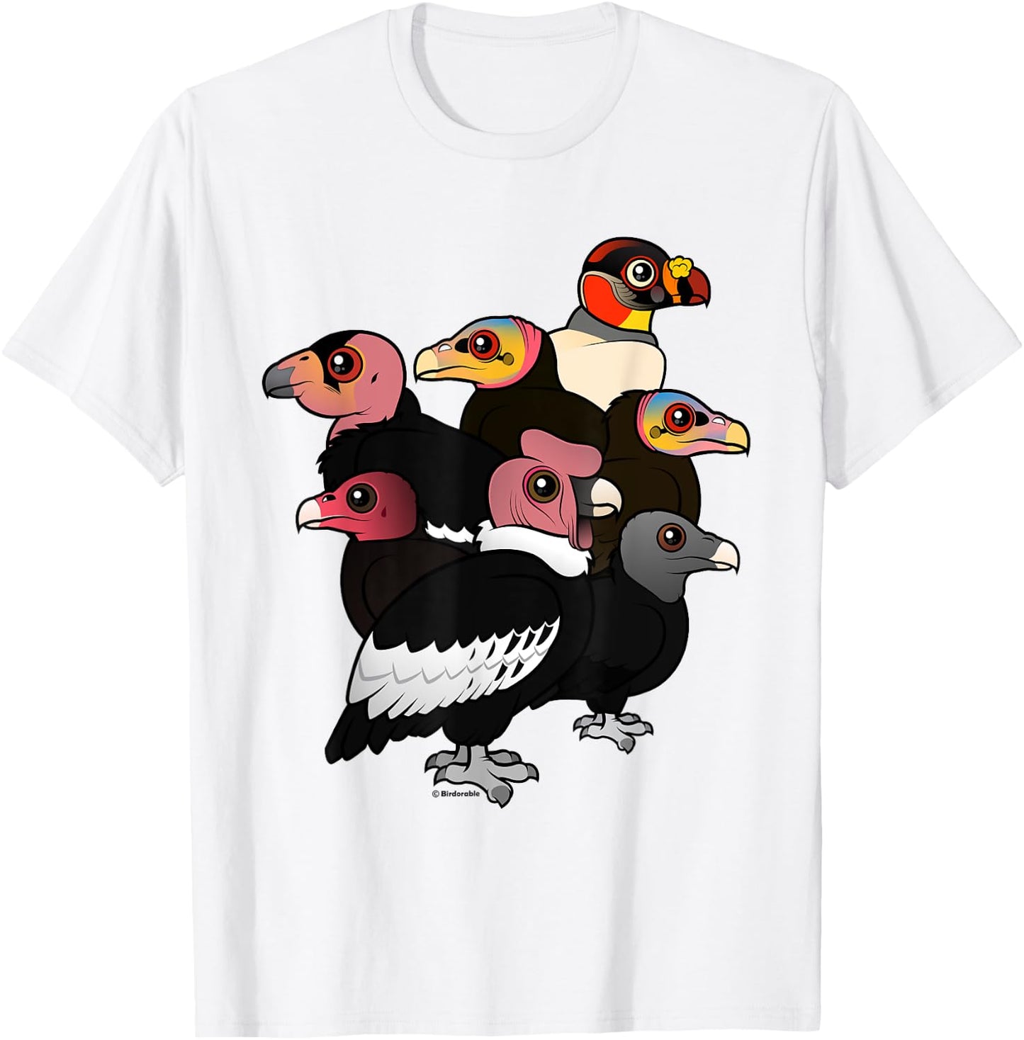 New World Vultures Cute Bird T-Shirt - T-Shirt | White