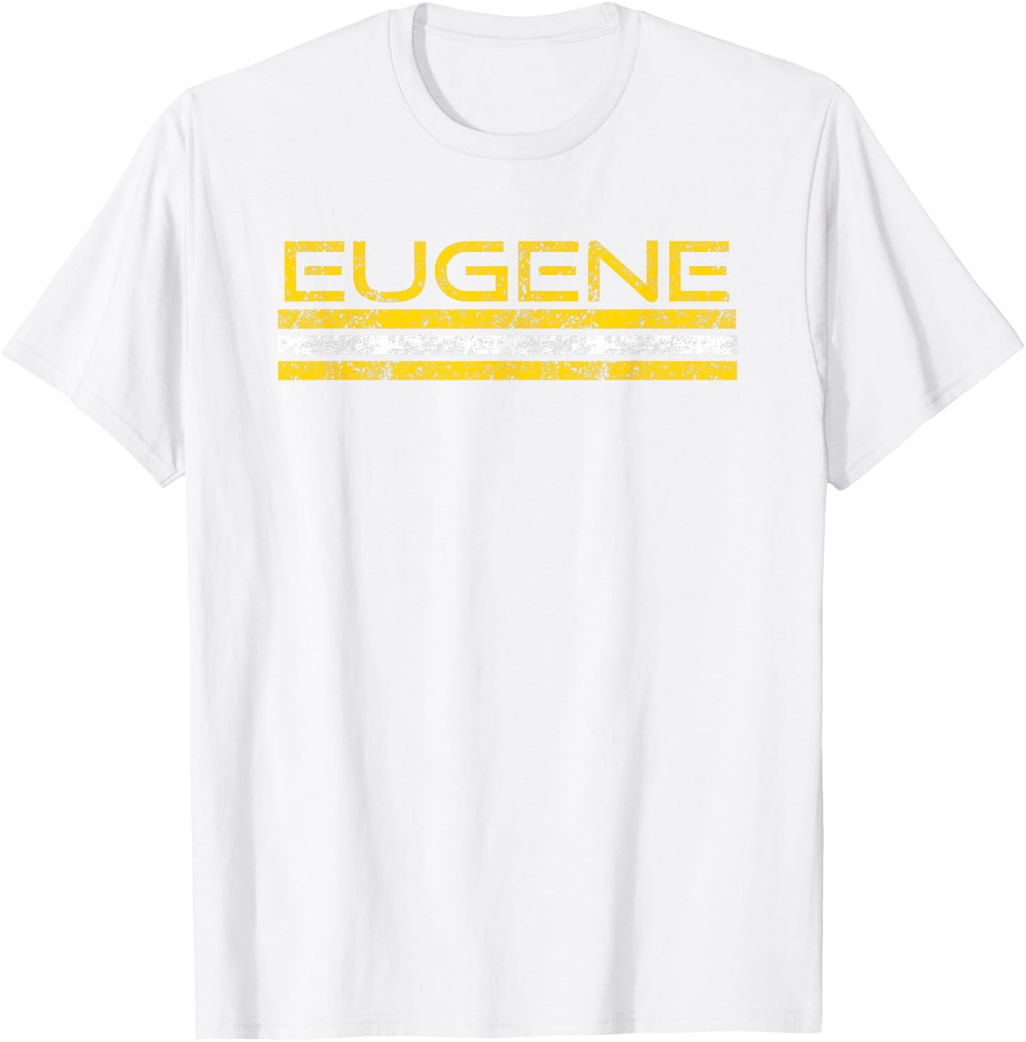 Eugene Oregon Retro Vintage Weathered T-Shirt - T-Shirt | White