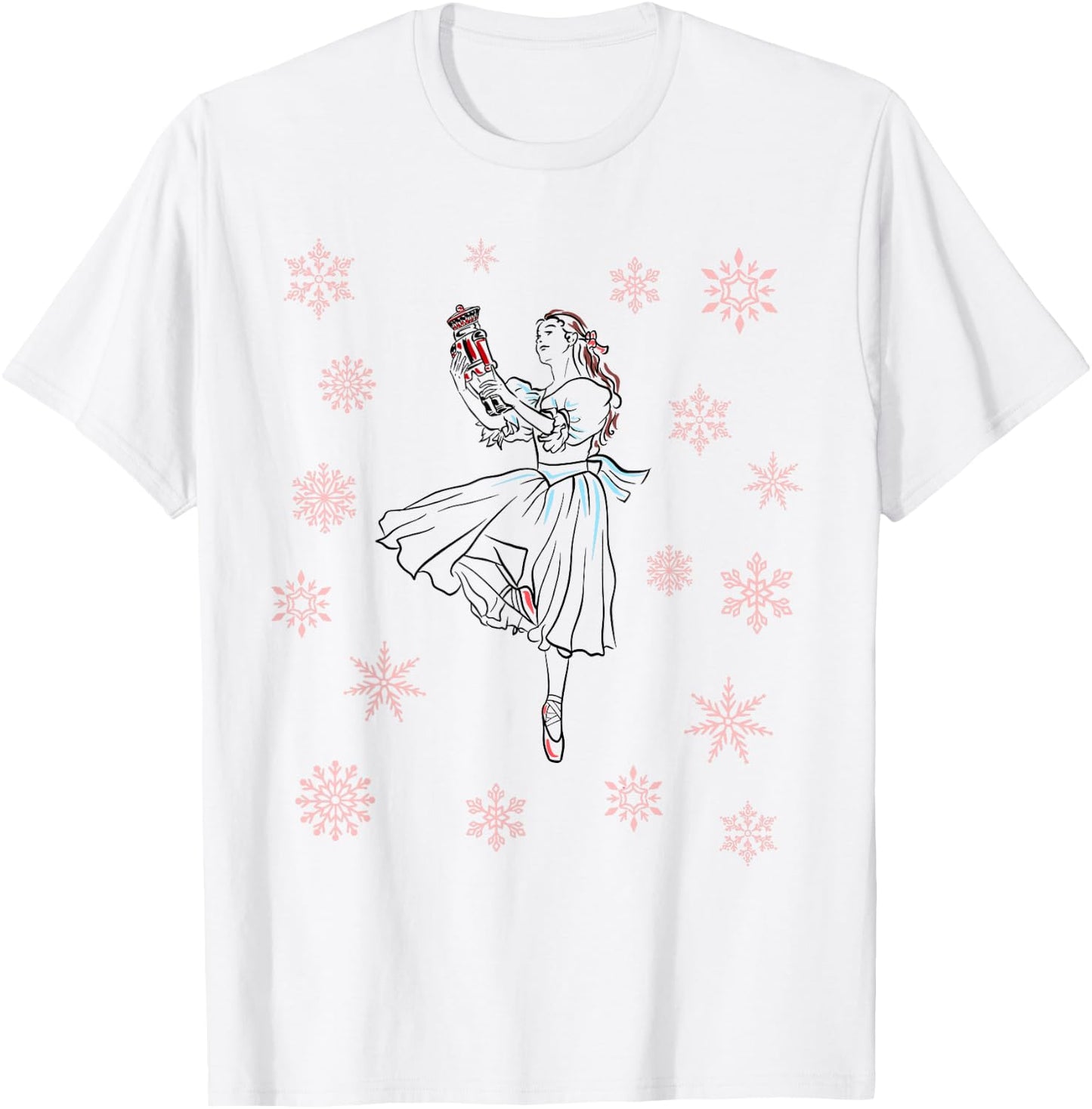 The Nutcracker Ballet and Clara Ballerina Christmas Dance T-Shirt - T-Shirt | White
