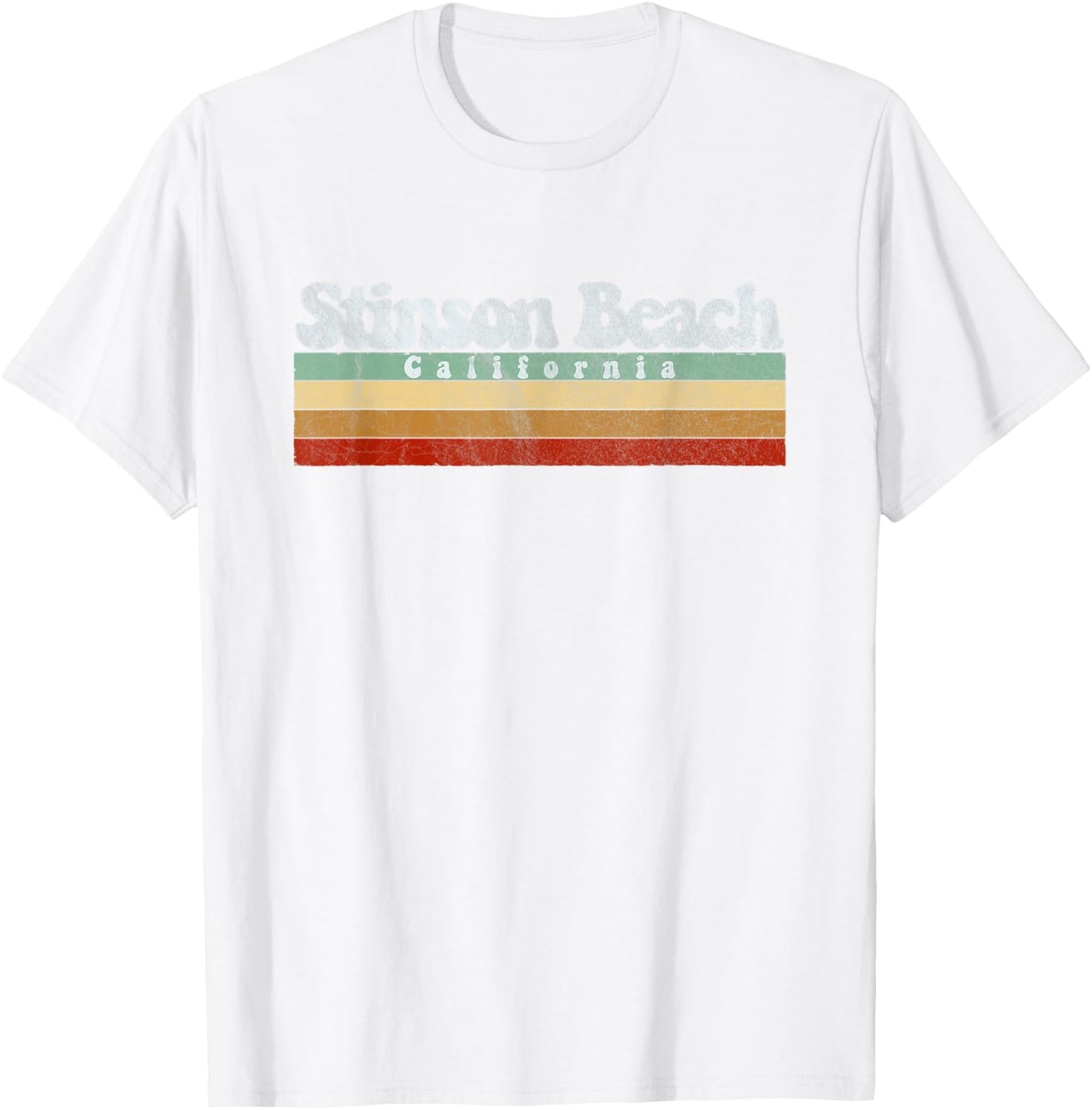 Vintage Retro 70s 80s Stinson Beach, CA Women Kids T-Shirt - T-Shirt | White