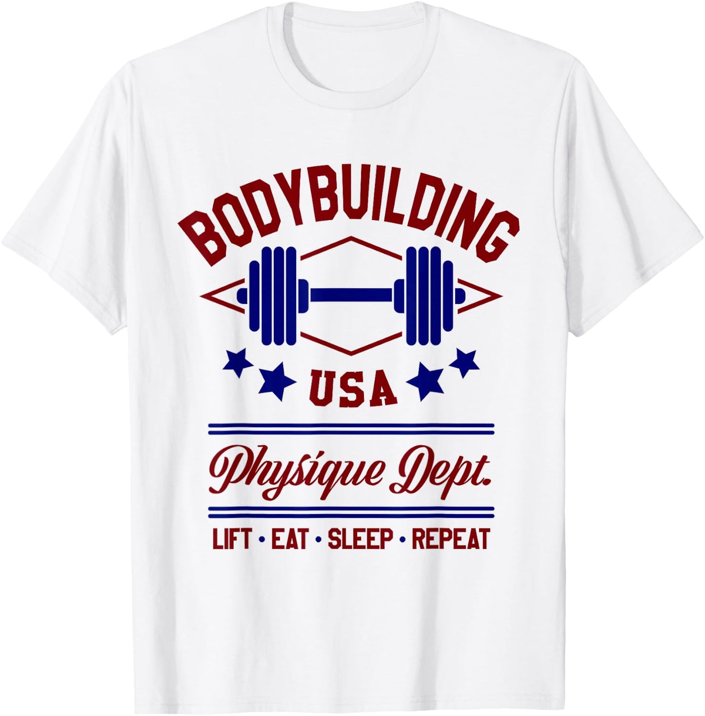 Vintage Retro Bodybuilding Gym T-Shirt - T-Shirt | White