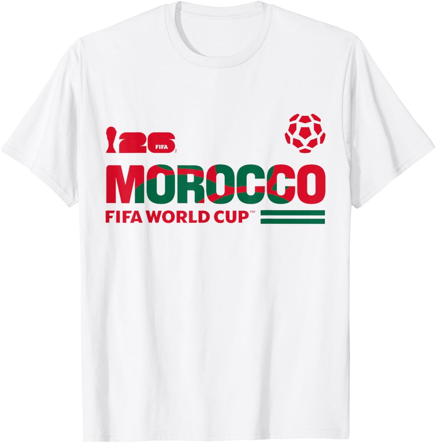 FIFA World CUP26 Qualifier Morocco T-Shirt - T-Shirt | White