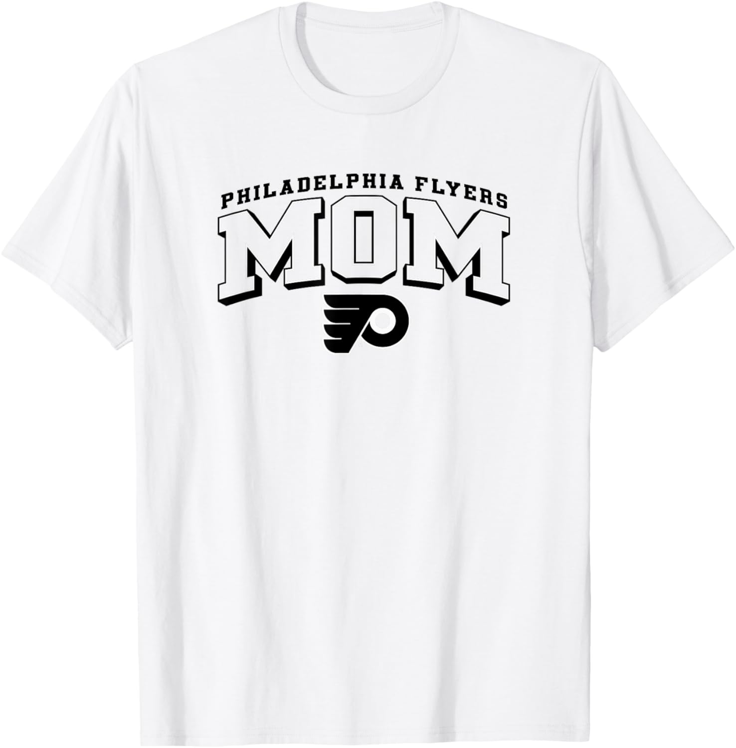 Philadelphia Flyers Mom Arch Orange NHL Officially Licensed T-Shirt - T-Shirt | White