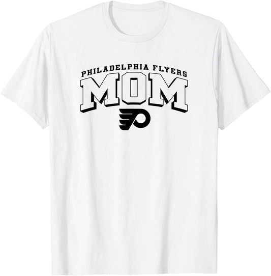 Philadelphia Flyers Mom Arch Orange NHL Officially Licensed T-Shirt - T-Shirt | White