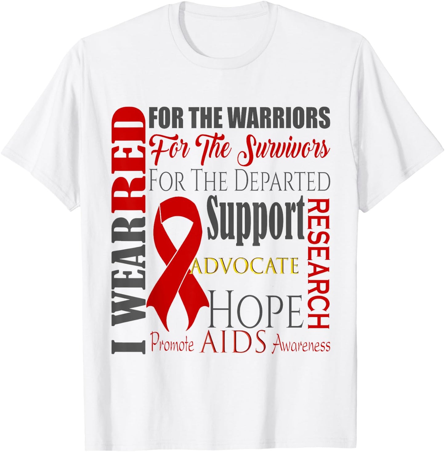 AIDS & HIV Awareness Shirt T-Shirt - T-Shirt | White