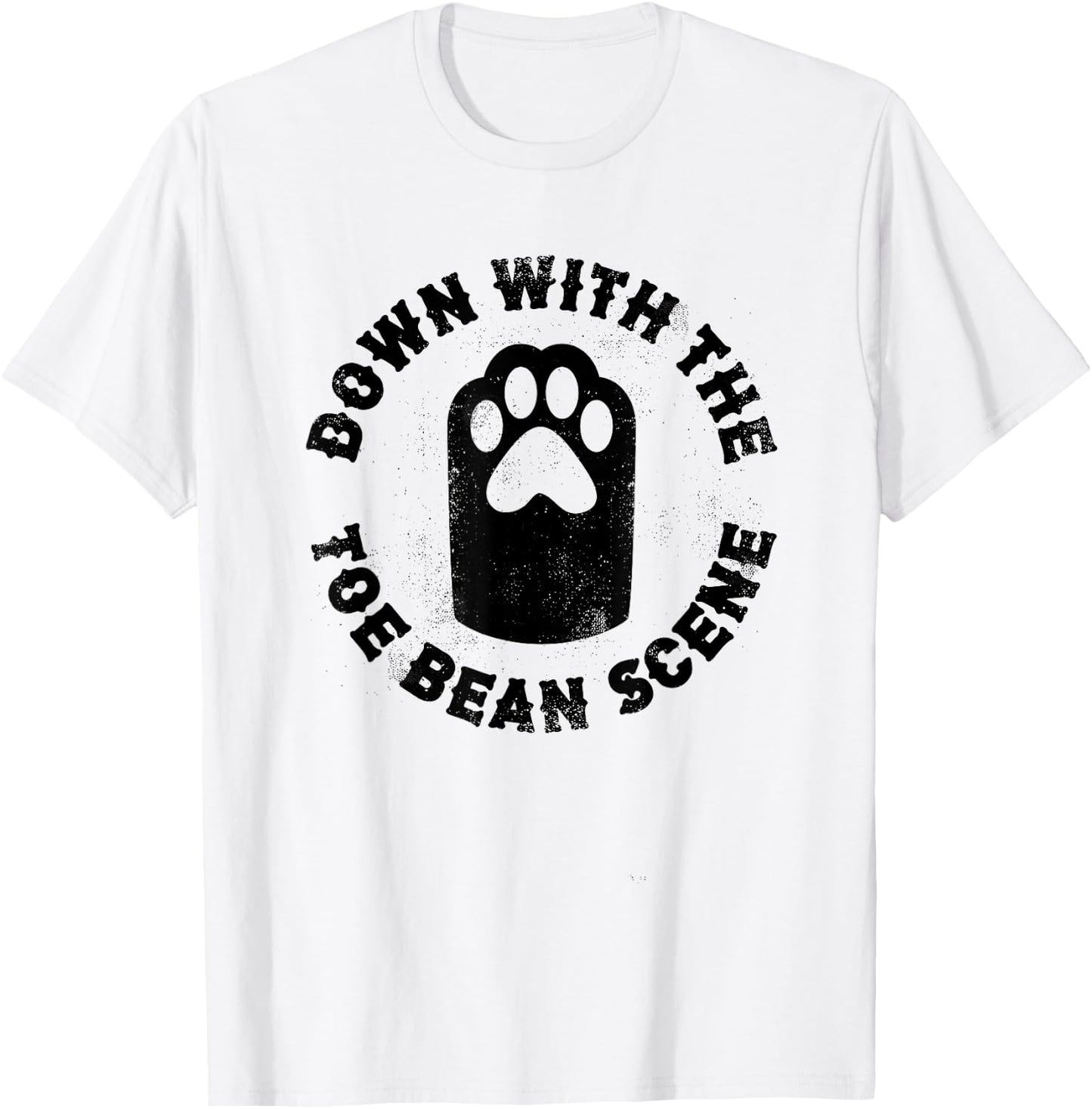 Kitty Paw Cat lover Down With The Toe Bean Scene Shirt Women Girls Kids T-Shirt - T-Shirt | White