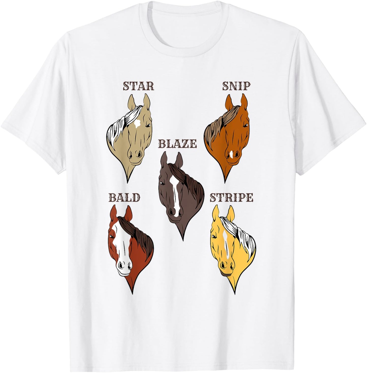 Horse Face Breed Markings T-Shirt - T-Shirt | White