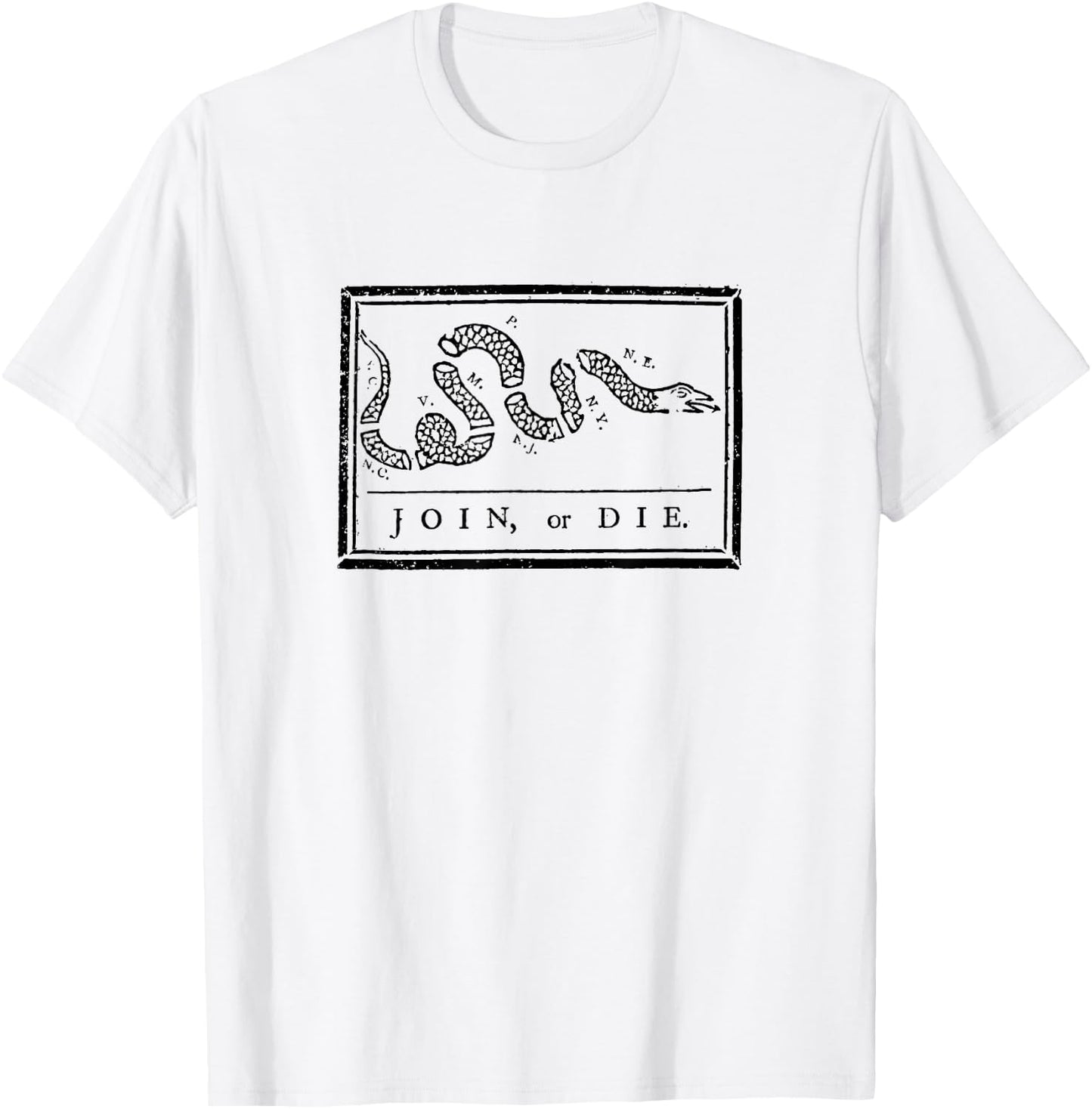 Ben Franklin - Join or Die T-Shirt - T-Shirt | White