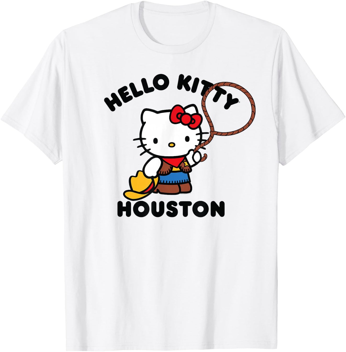 Hello Kitty Houston Texas Cowgirl T-Shirt - T-Shirt | White