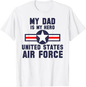 My Dad is My Hero United States Air Force Vintage T-Shirt - T-Shirt | White