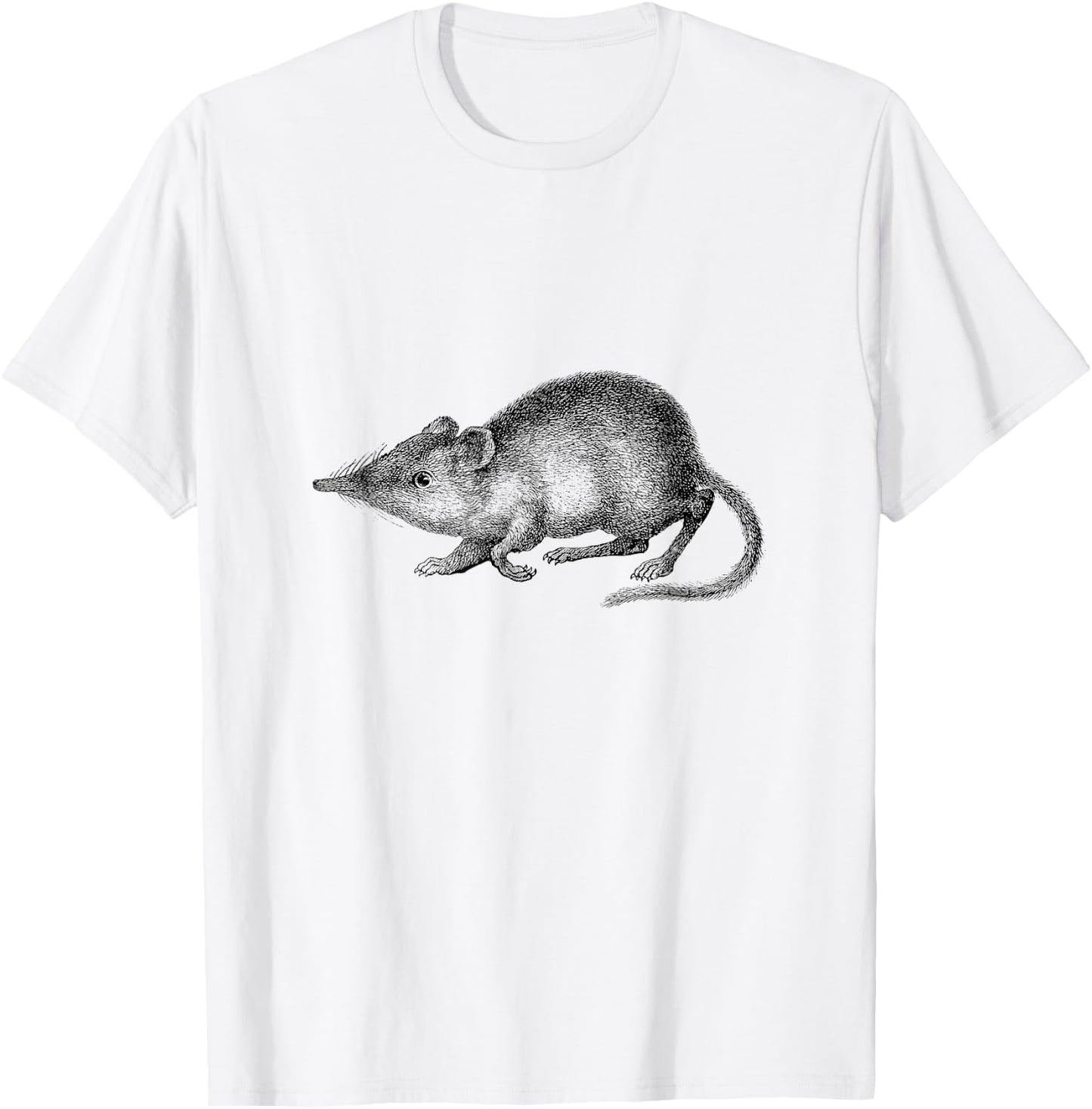Elephant Shrew Mouse Print T-Shirt - T-Shirt | White
