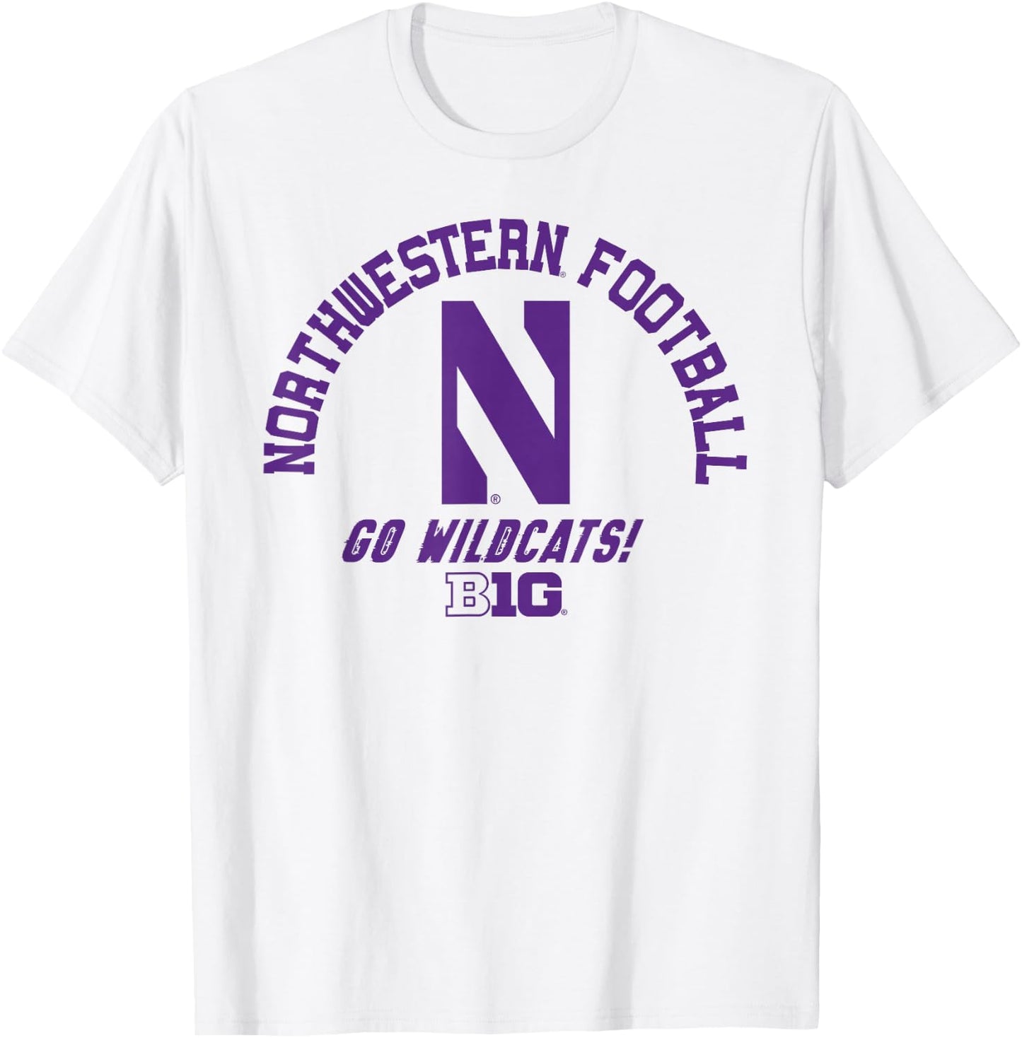 Northwestern Wildcats Big 10 Football Officially Licensed T-Shirt - T-Shirt | White