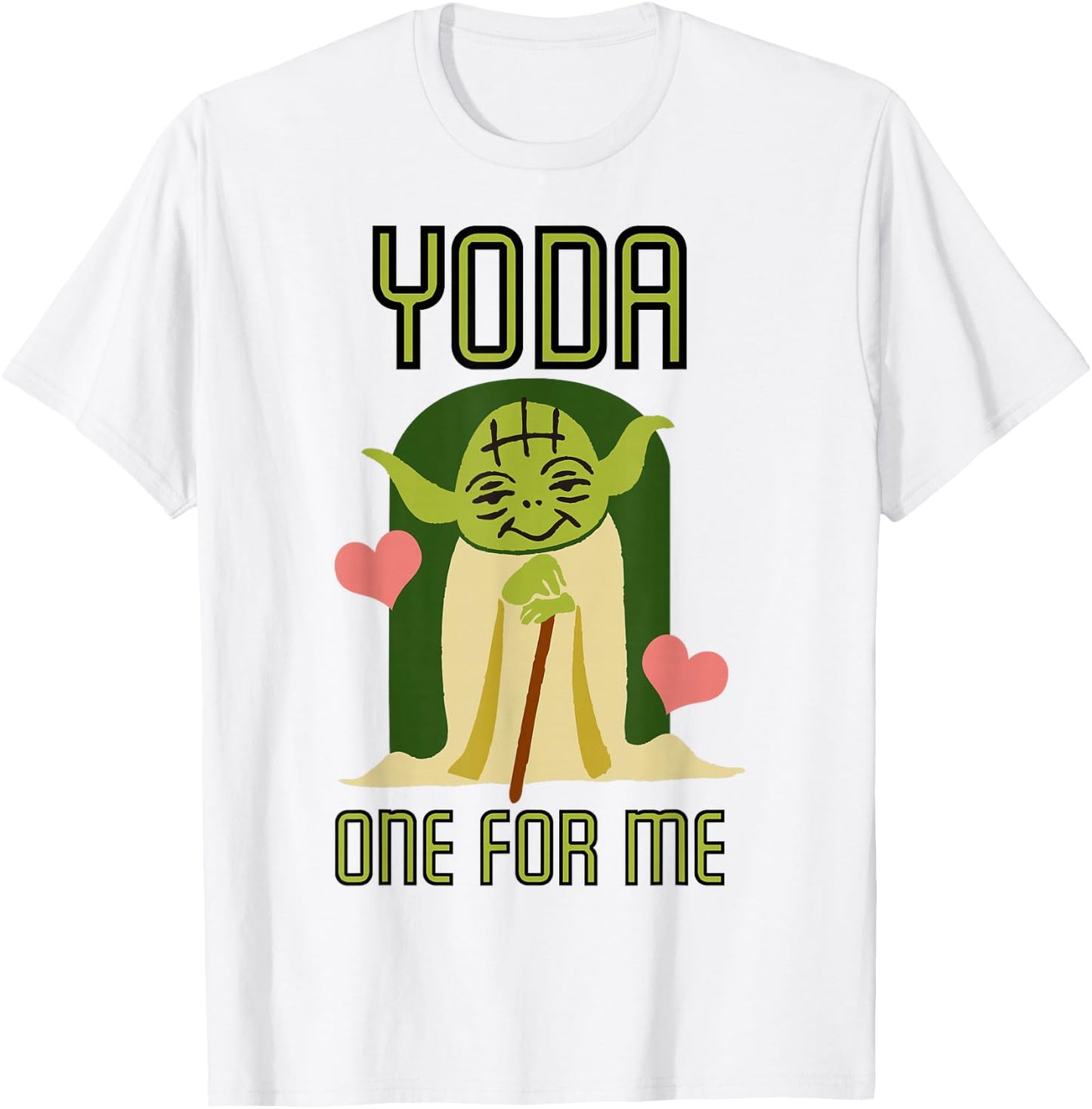 Star Wars Yoda One For Me Cute Valentine's Day Disney+ T-Shirt - T-Shirt | White